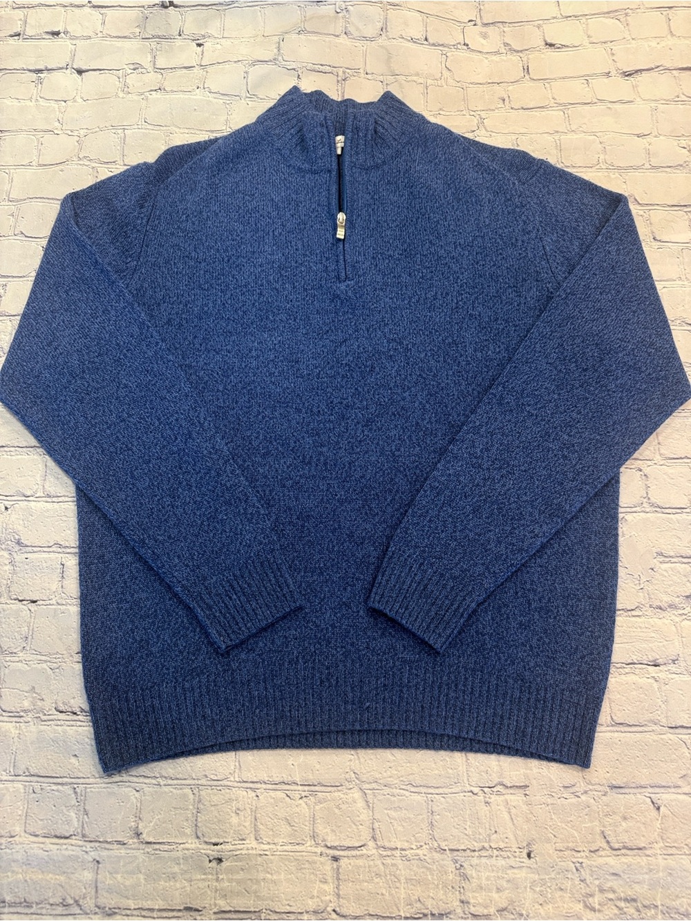 Enzo Mantovani 100% Wool Men's Quarter-Zip Knit Sweater - Large | EUC